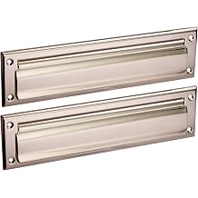 Baldwin 0014055 Letter Box Plate, Lifetime Bright Nickel