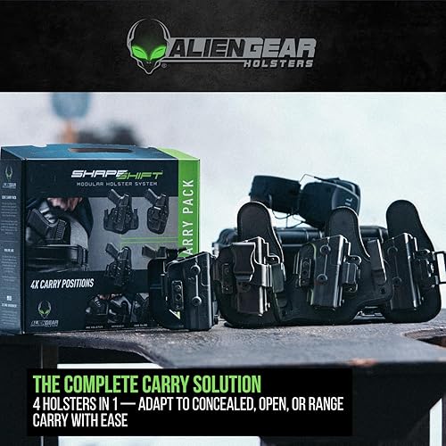 Miniatura 3 de Alien Gear Shapeshift Core Carry Pack Funda - Funda 4 en 1, IWB, Apéndice, Pala OWB y Correa OWB Incluidas - Transporte Cerrado y Abierto -
