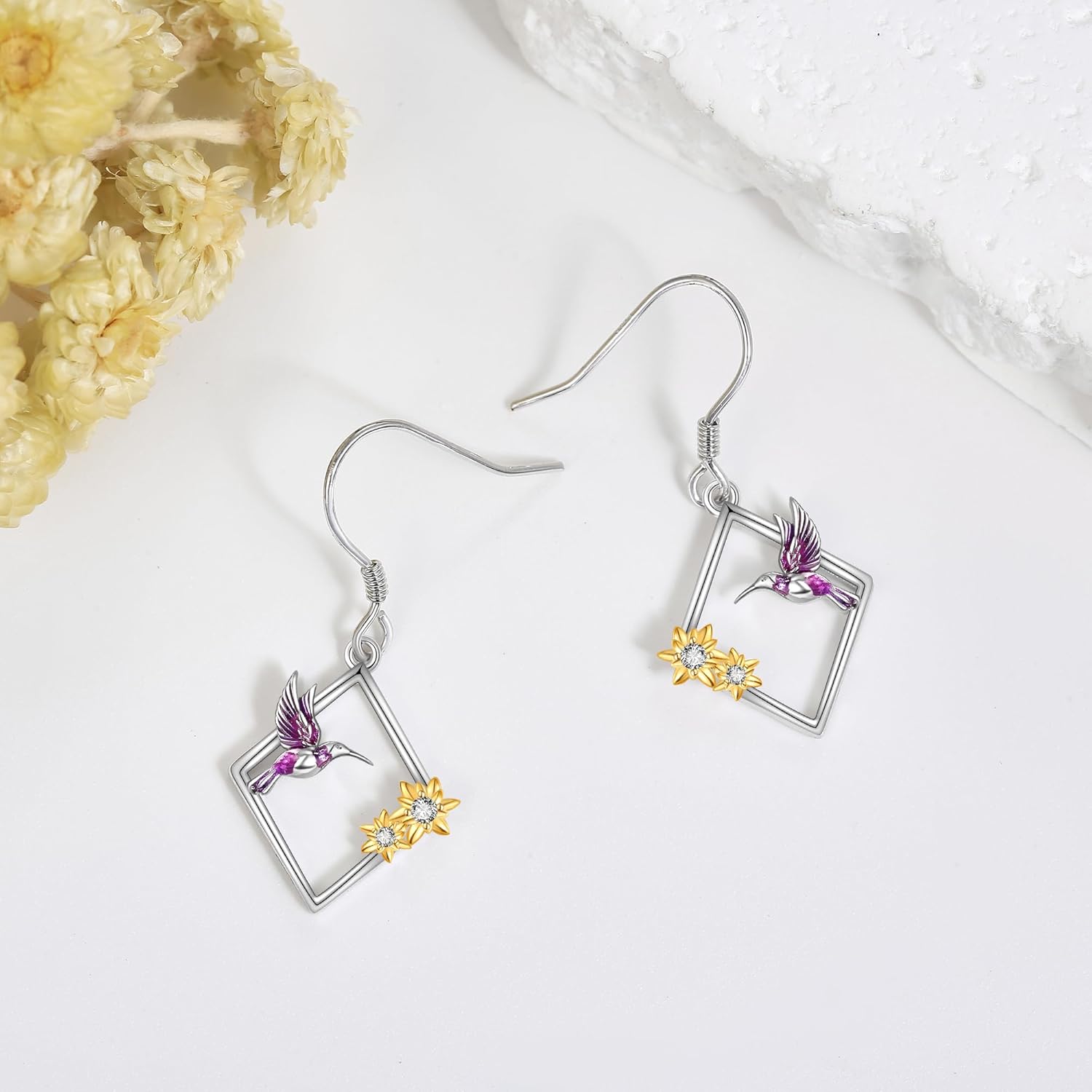 POPLYKE 925 Sterling Silver Ladybug Earrings, Women's Infinity Earrings, Ladybug Gifts for Women - Image 3