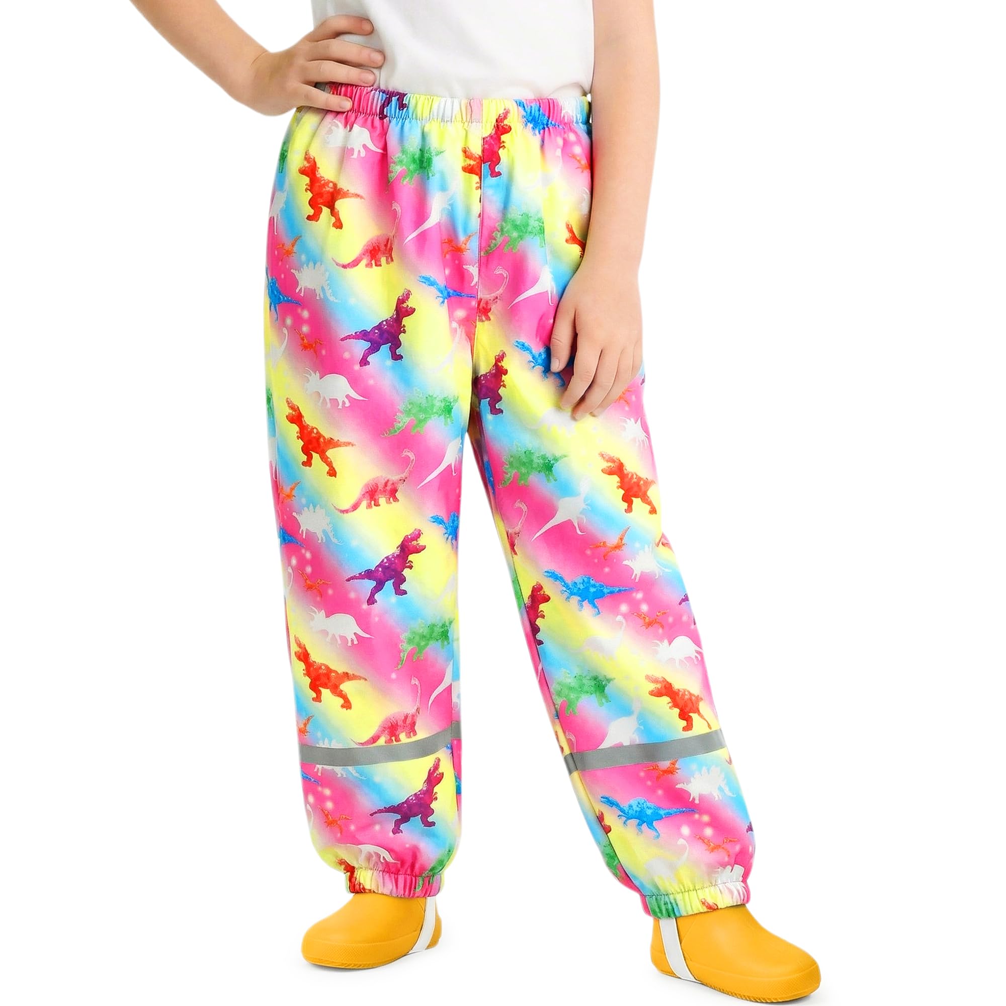 Pantalon De Pluie Imperméable Pour Enfants - Salopette Coupe-Vent Léger Avec Bandes Réfléchissantes Pour Filles Et Garçons 1-10 Ans