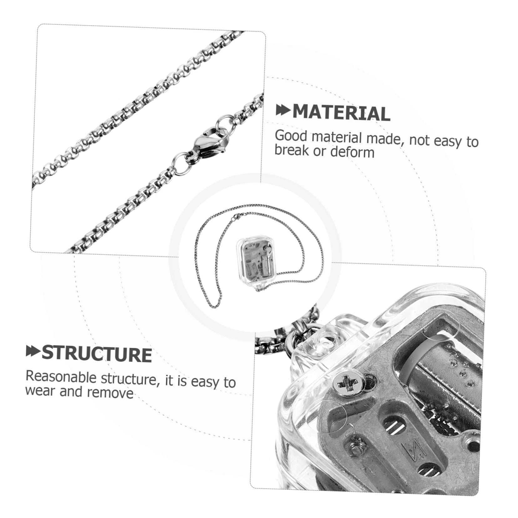 Amazon.co.jp: [Lurrose] オルゴールネックレス ペンダント チョーカー