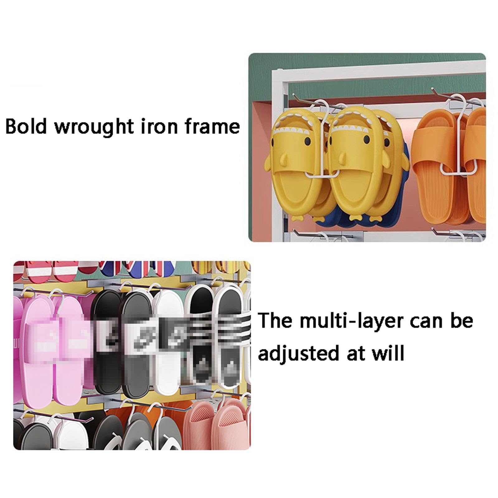 Skarpety ekspozycyjne Rack kute Iron Slippers Shelf Glove Display Stand Floor to Ceiling Double-Sided Height Adjustable Underwear Panty Rack