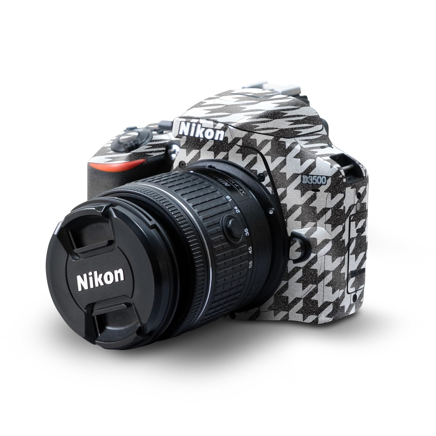 Glossy Glitter Skin Compatible with Nikon D3500 Camera - Houndstooth - Premium 3M Vinyl Protective Wrap Decal Cover - Easy to Apply | Crafted in The USA by MightySkins