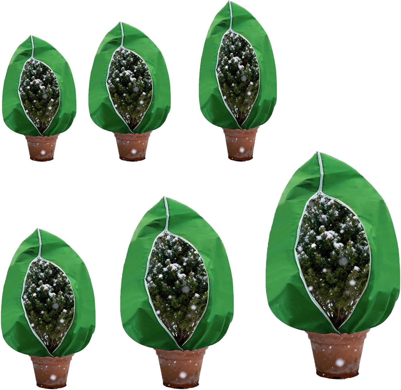 6pack Thick Insulating Plant Cover for Winter Frosts Protecting Breathable Design Easyly Installation Gardens Multipurpose Plant Guard