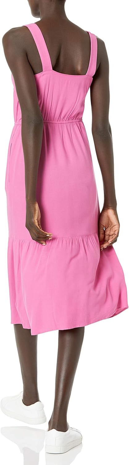 Amazon Essentials Women's Fluid Twill Tiered Fit and Flare Dress - Image 2