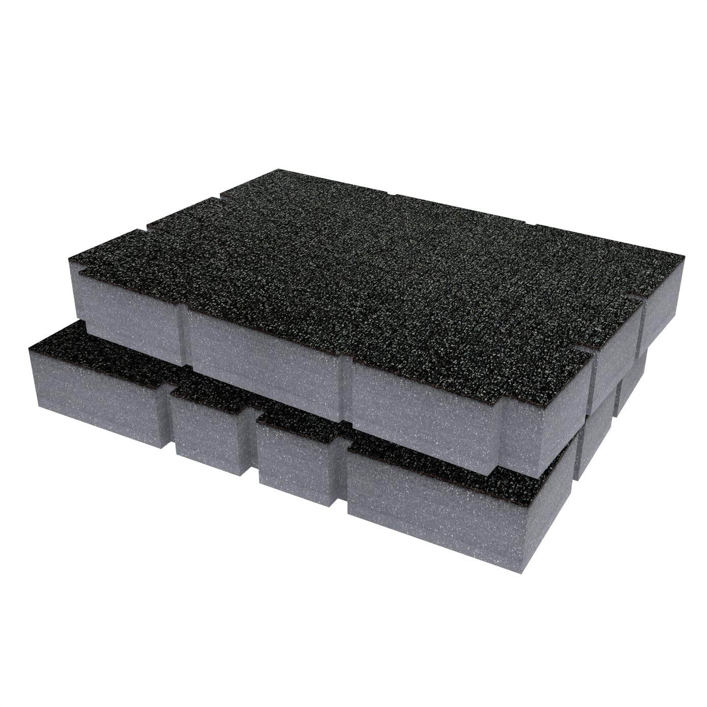 Shadow Foam Inserto per bunker impilabile a due cassetti - Schiuma per l'organizzazione della cassetta degli attrezzi - Inserto fai da te per cassette degli attrezzi e sistemi di stoccaggio degli