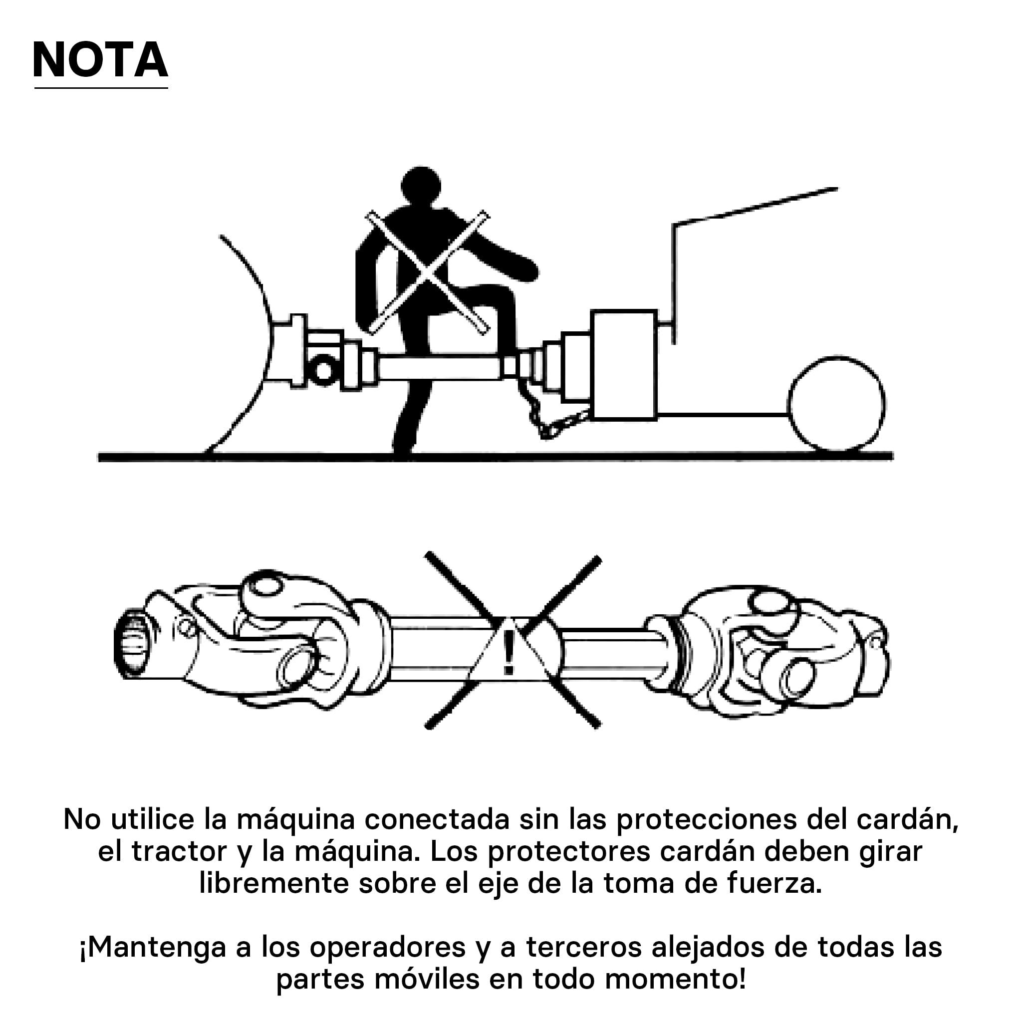 WilTec Toma de Fuerza T4 Eje transmisión cardán 850-935mm 460Nm 540rpm PTO 40kW 55CV 2X 1 3/8" 6 Dientes