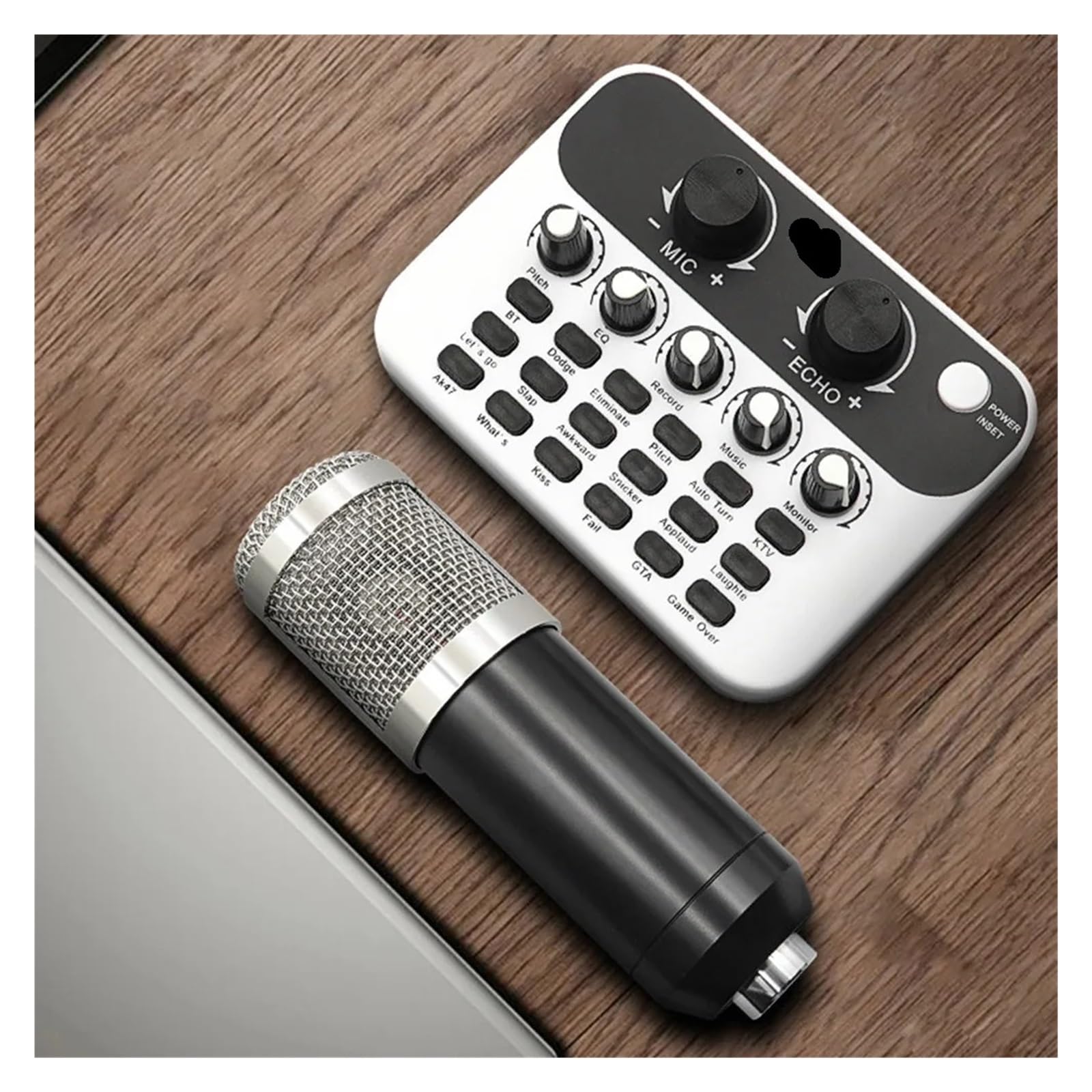 Kontroler DJ-ski, Miniaturowa karta dźwiękowa na żywo, interfejs, telefon, nagrywanie transmisji, mikser podcastów, odpowiedni do śpiewania online, komputer, zmieniacz głosu