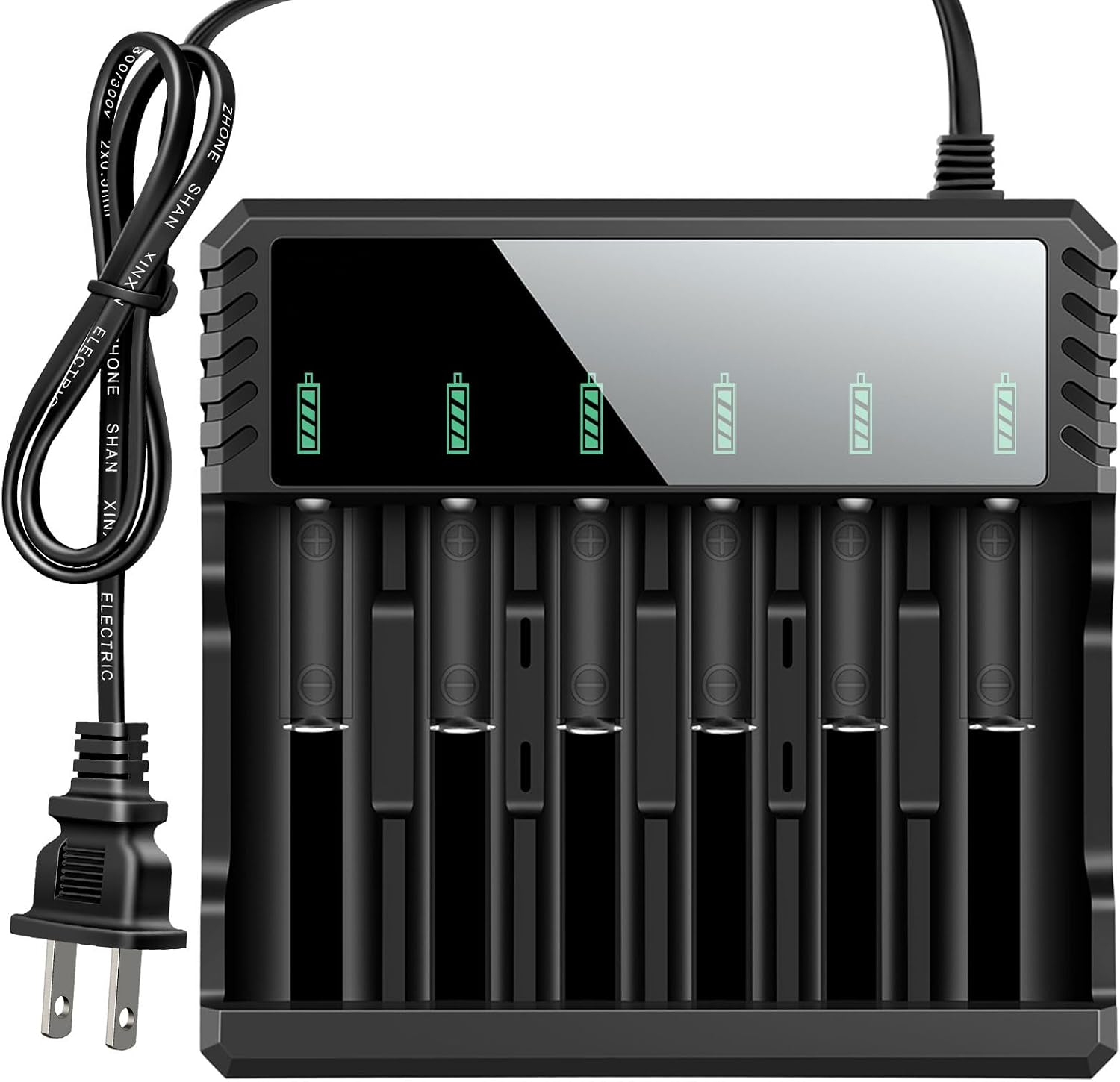 18650 Battery Charger, Smart Universal Charger Fast Charger for Rechargeable Batteries Li-ion IMR 10440 14500 16340 18500 18650 26650 3.7V