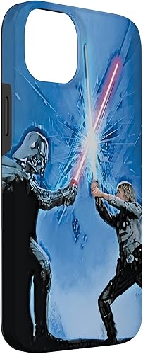 Miniatura 3 de Funda azul de batalla con sable de luz para iPhone 14 Plus Star War The Empire Strikes Back