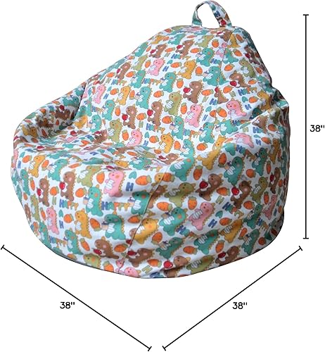 Miniatura 39 de YuppieLife Funda para puf de almacenamiento para niños (sin relleno), organizador de juguetes, sofá con asa de transporte, disponible para niños y