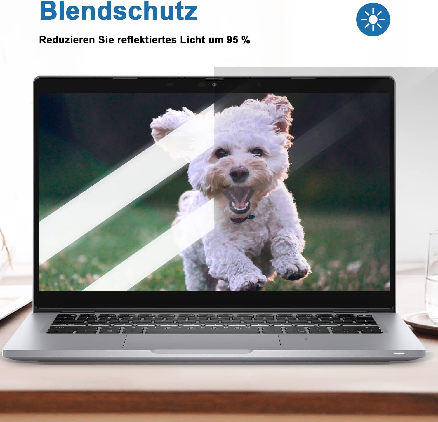 IPROKKO Laptop Sichtschutzfolie 14 Zoll, Abnehmbarer Sichtschutz Seitenverhältnis 16:9 Anti Blaulicht Blendschutz Blickschutzfolie Displayschutz Blickschutzfilter für Hp/Dell/Acer/Lenovo/ThinkPad/Asus - 5