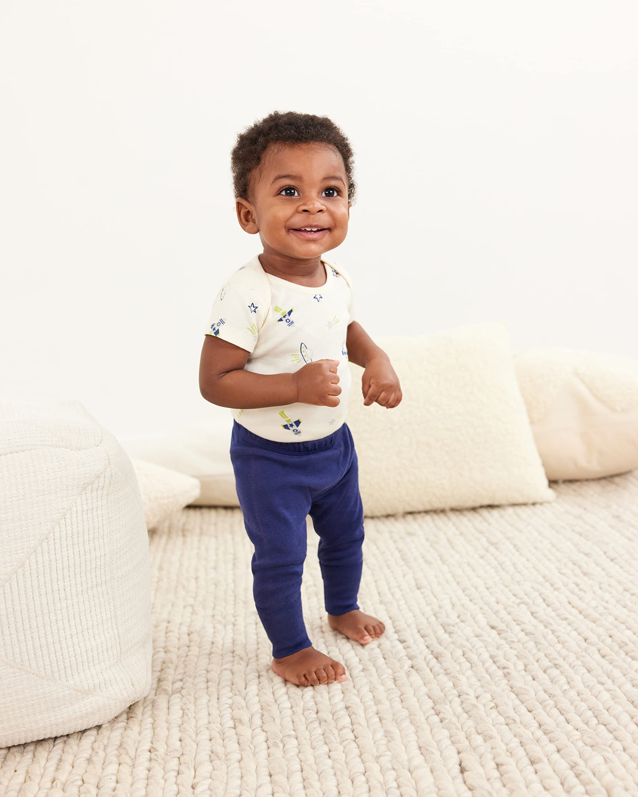 Moon and Back by Hanna Andersson Pantaloni della Tuta in Cotone Organico Unisex Bimbi, Pacco da 3