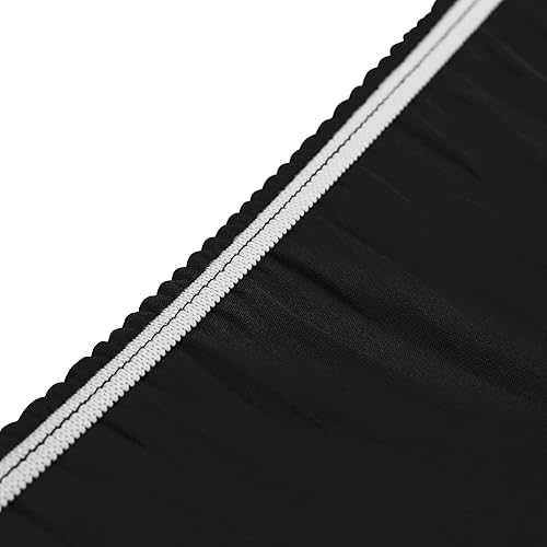 Miniatura 5 de NEWISHER Mantel redondo ajustable de elastano, mantel elástico negro con bordes elásticos para comedor, picnic, patio, 60 pulgadas