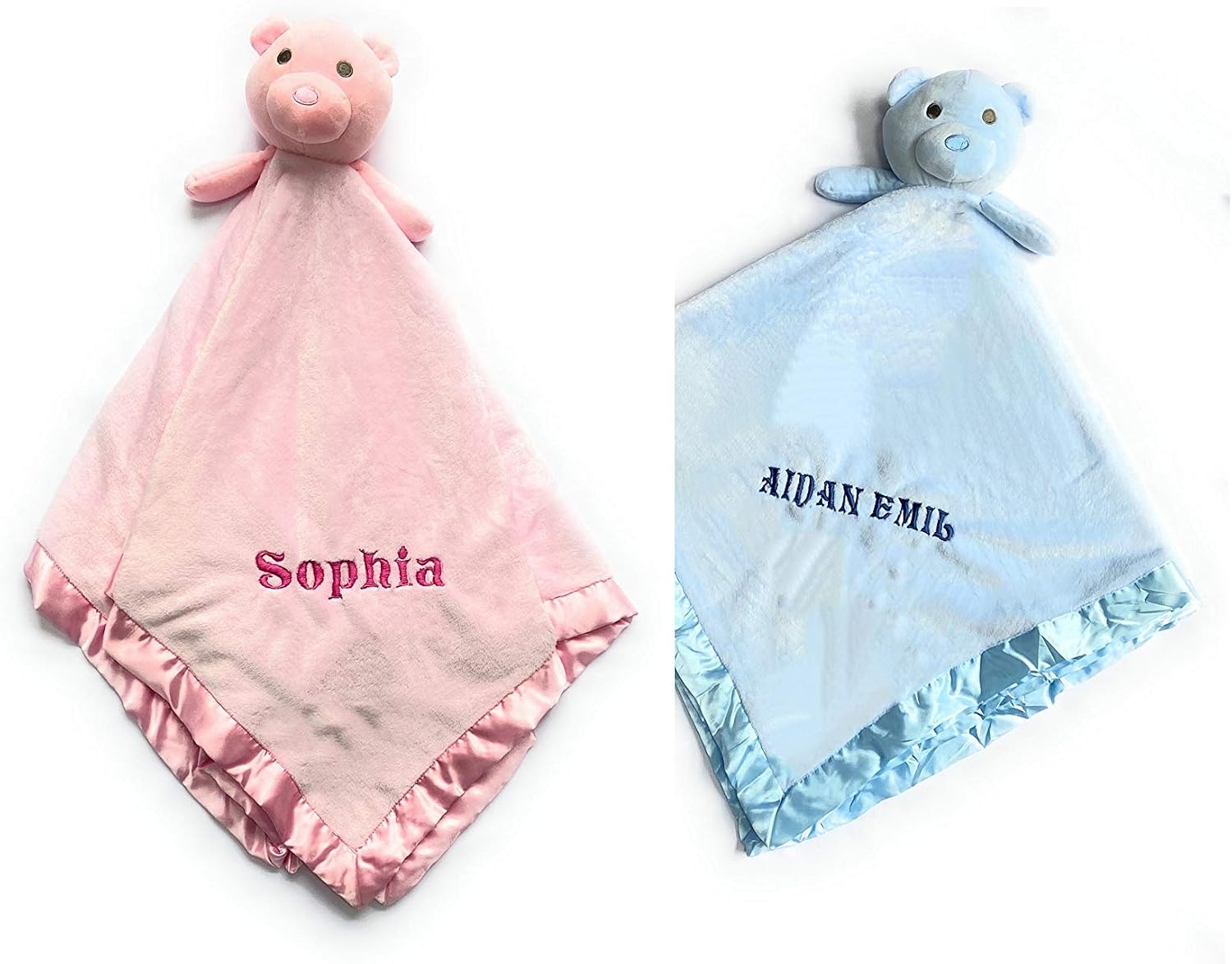 Personalized Comfort Blanket | Embroidered Baby Blankets | Newborn Gift for Girls and Boys | Name