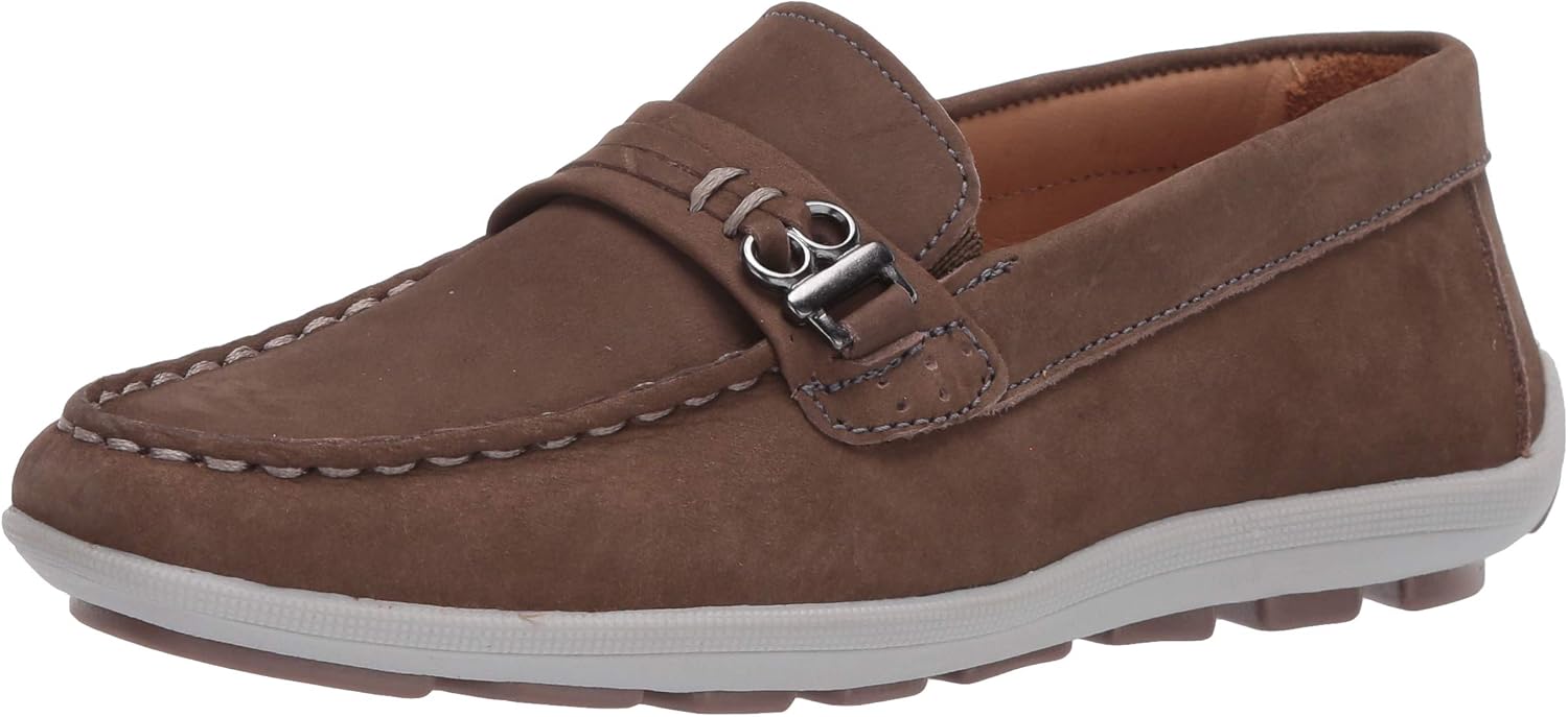 Driver Club USA Kids' Kids Boys/Girls Genuine Leather Driving Loafer with Rope Anchor Detail