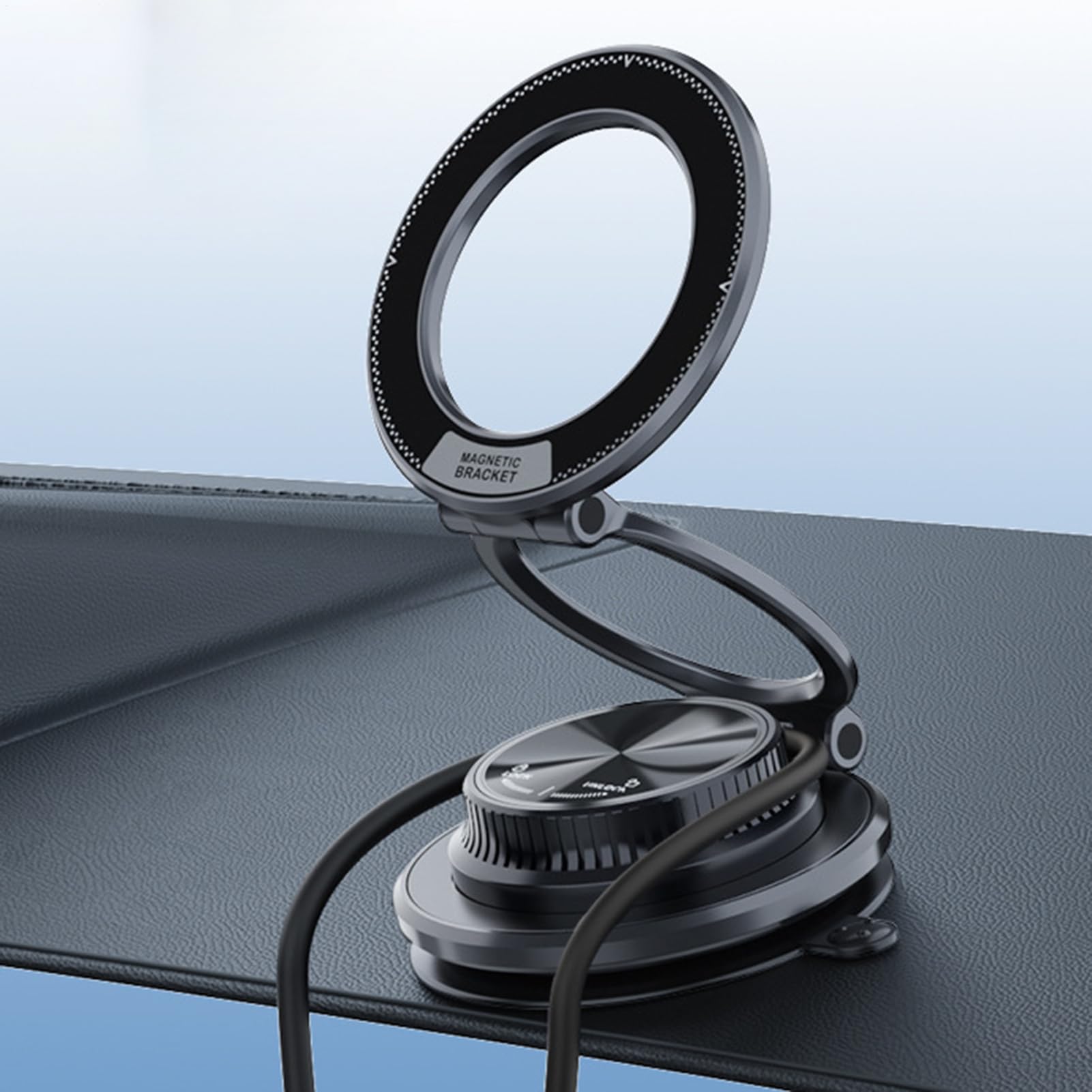 Supporto Magnetico per Telefono in Auto Compatta Regolabile ad Adesione | Montaggio Telefono Veicolare Rimovibile Per Cruscotto Parabrezza Interno Camion Vetro Specchietto