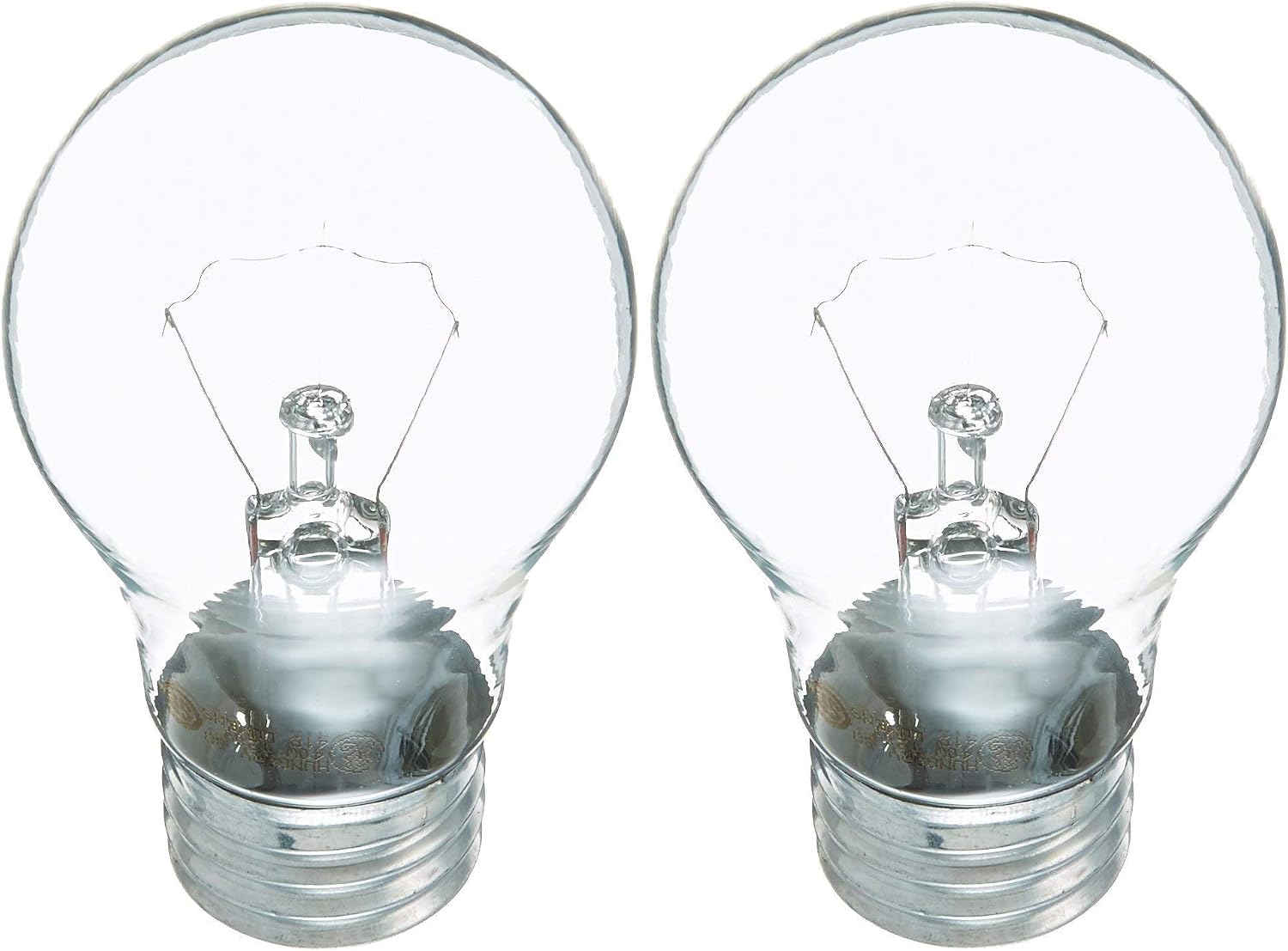 GE Appliance Clear Light Bulb 40w, A15 Bulb Type, Medium Base | 415 Lumens | 2-Count per Pack (1-Pack)