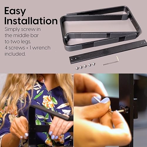 Vista 7 de TALK WORKS - Soporte ergonómico para laptop para escritorio, compatibilidad universal, pedestal elevador para monitor de computadora con agarre