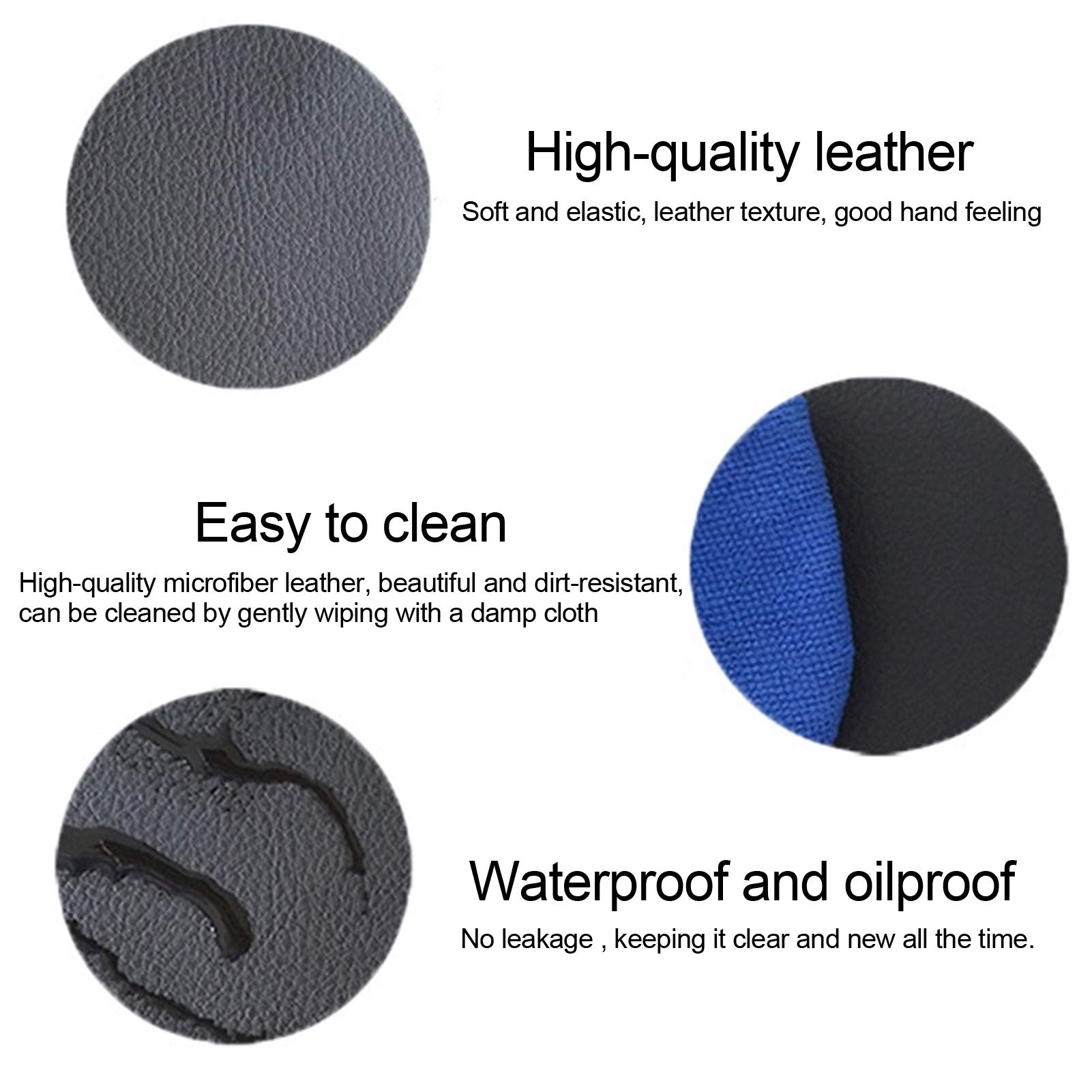 Reposabrazos de asiento embellecedor de cuero de microfibra reposabrazos de asiento manija decoración embellecedor de protección de asiento de coche para CRV 2007 2009(Negro)