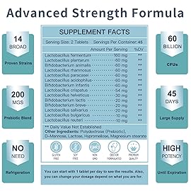 NATURE TARGET Probiotics for Men with Men Care Supplement, Prebiotics & Probiotic for Men\'s Digestive and Immune Health,60 Billion CFUs & 14 Strains Shelf Stable, Gluten & Soy Free (90 Tablets)