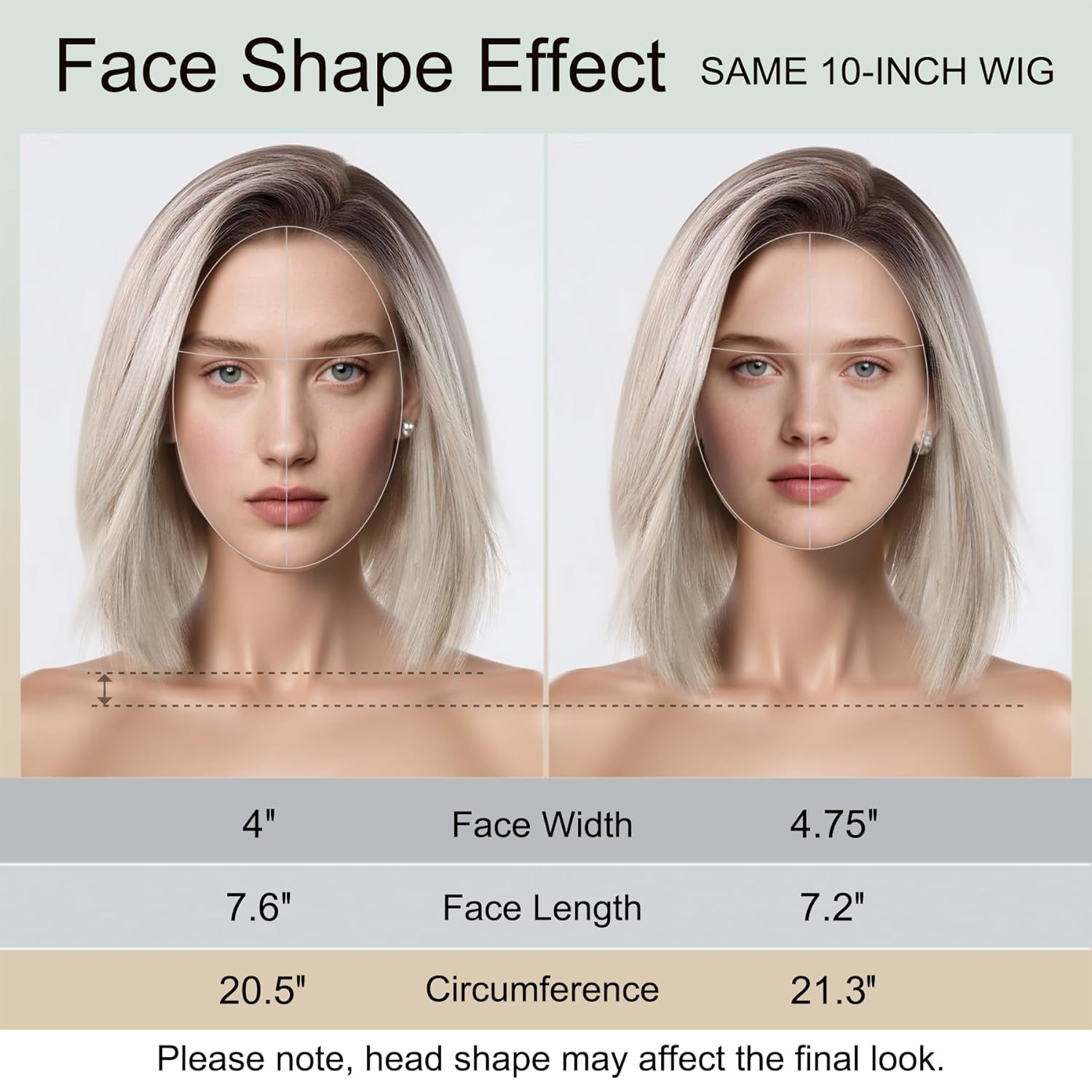 Glueless Lace Front Bob Wig 10" Synthetic HD Lace Ombre Blonde Natural Hairline Breathable Cap Daily Wear