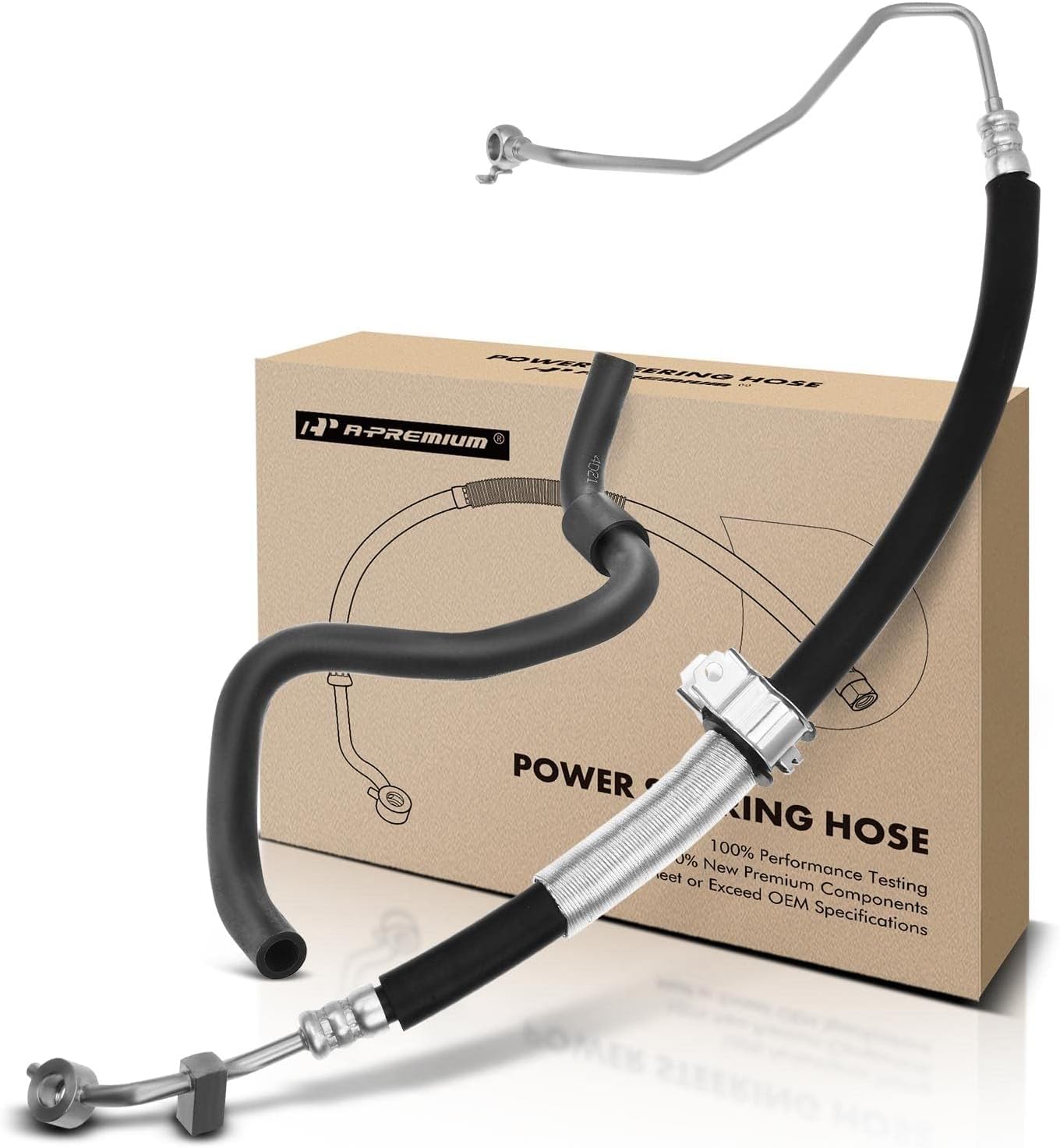 A-Premium Power Steering Hose Pressure & Reservoir Line Hose Assembly Compatible with Nissan Maxima 2009-2014 V6 3.5L Reservoir To Pump 2-PC Set