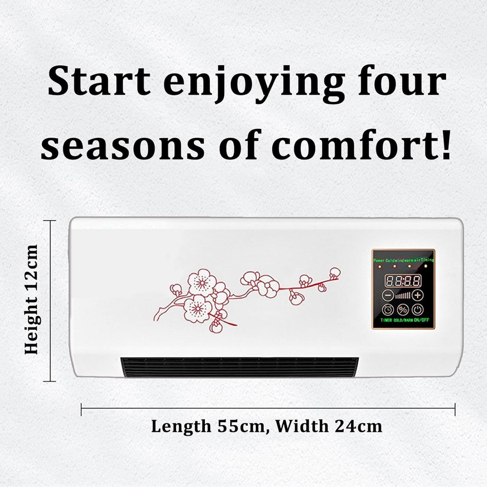 Ductless Split Klimaanlage - 2 in 1 Kühl & Wärme Wandmontierte AC-Einheit mit Fernbedienung, Super Leise Mini Tragbares System für Zuhause, Büro, Schlafzimmer