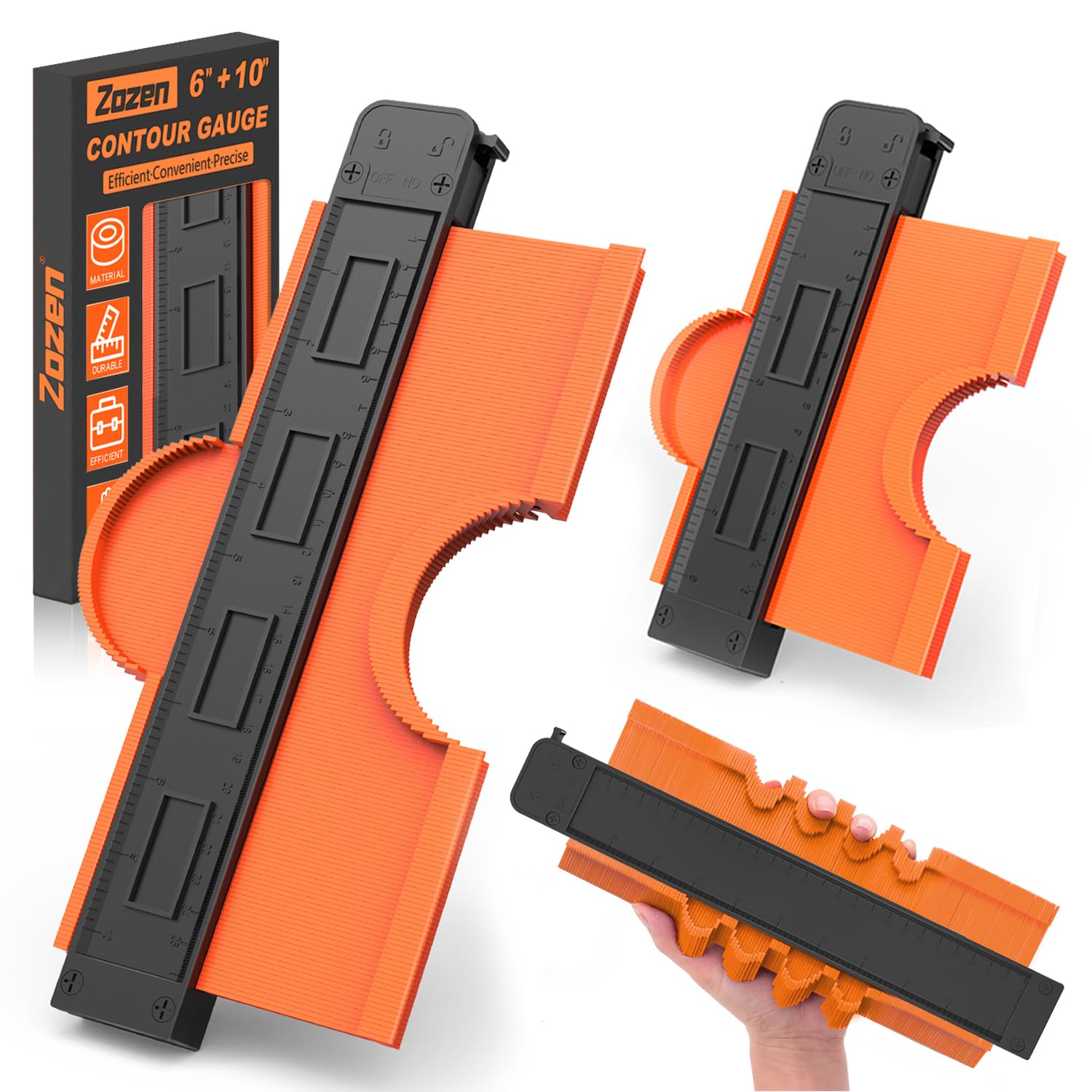 Zozen Christmas Stocking Stuffers for Men - Contour Gauge with Engraved Scale