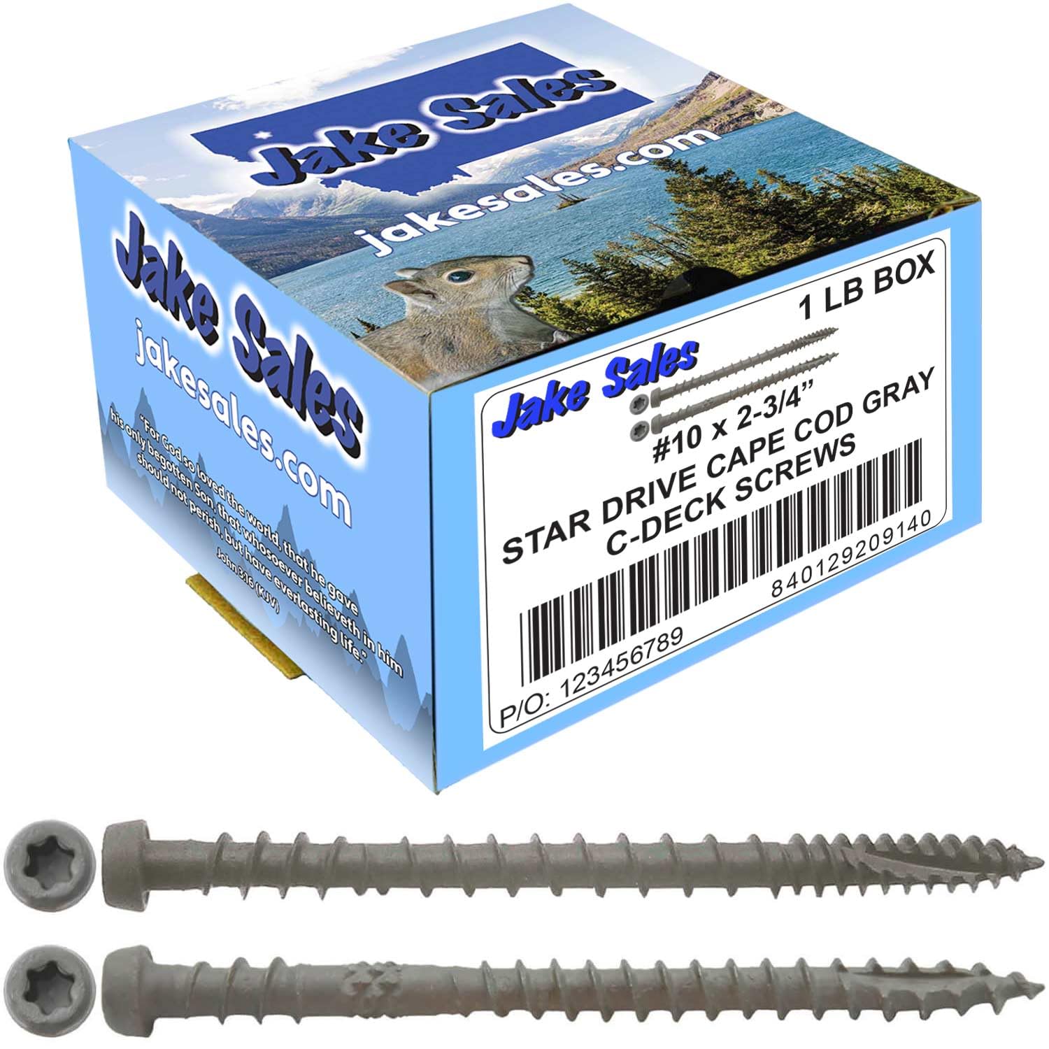 Jake Sales Tornillo de madera compuesto con revestimiento exterior Torx/Star Drive (0.5 kg - 75 APX. Tornillos) - Tornillos para madera con revestimiento exterior (0.5 kg - 75 APX. tornillos) -