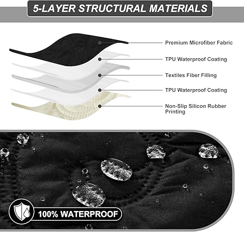 Vista 84 de Funda para silla reclinable 100% impermeable, fundas de silla reclinable para silla reclinable, funda de tela antideslizante para sala de estar