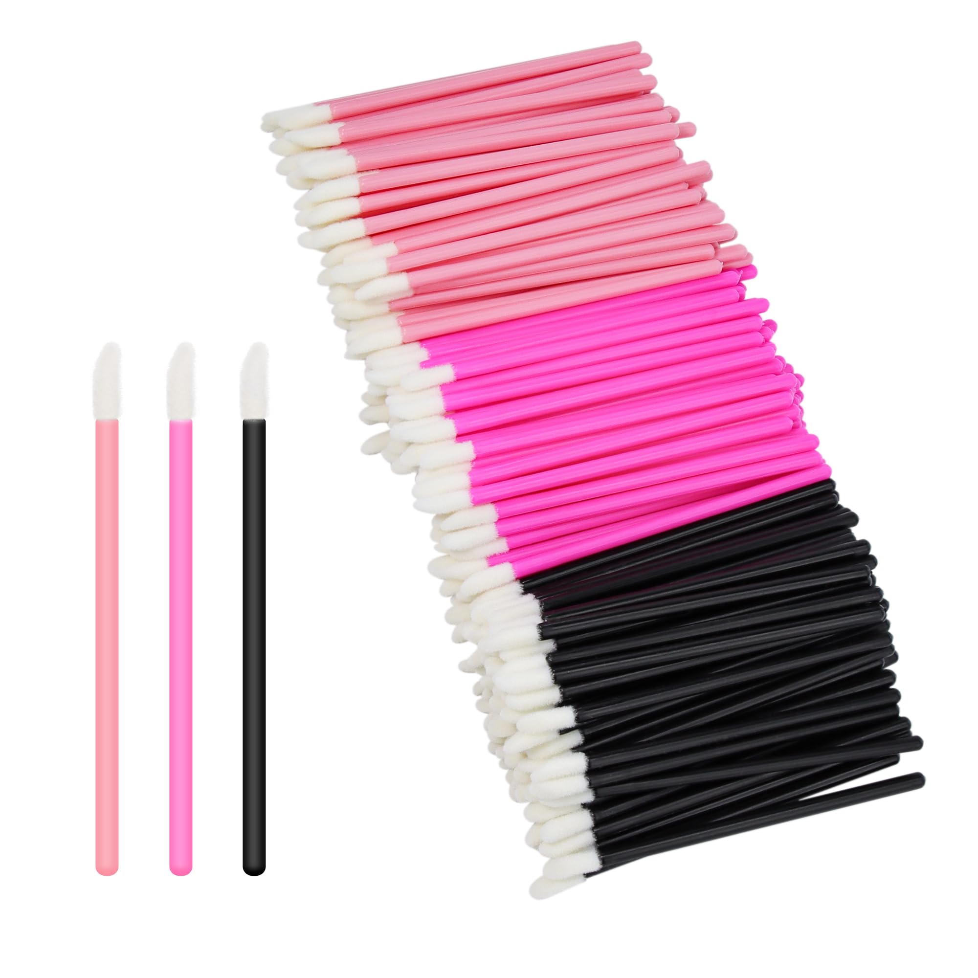 ANNAFRIS 300pcs Disposable Lip Brush Lipstick Applicator Brush Concealer Brushes Eyelash Brush Wands(Lip Brush-A Colored)
