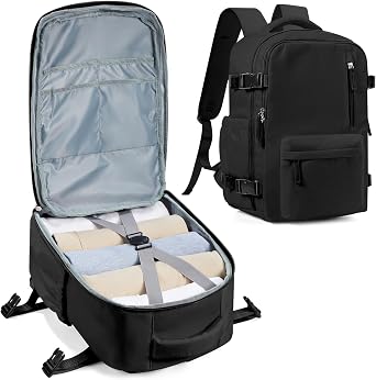 winspansy Travel Backpack for Women Men Essentials Carry on Luggage Flight Approved Personal Item Bag Work Backpack