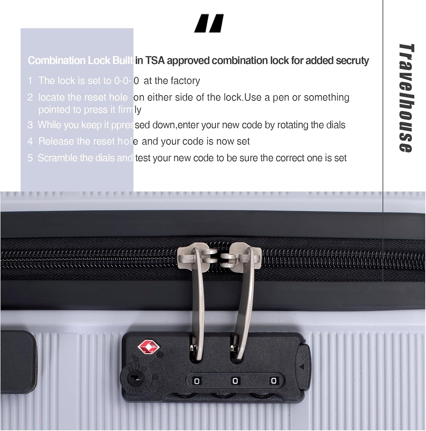Tripcomp Luggage 3 Piece Sets Suitcase Set with Double Spinner Wheels, Lightweight Carry On Hardside Travel Luggage with TSA Lock, (20/24/28) (Silver)