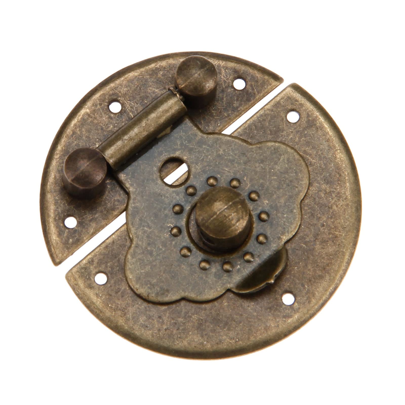 Boîte rond côniers cadenas en bronze pour sublimer votre coiffeuse rétro