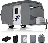 Vista 24 de VINPATIO - Cubierta resistente para remolque, cámper, Toy Hauler, caravana de 22 a 24 pies. de 7 capas, con correas resistentes al viento, cubiertas