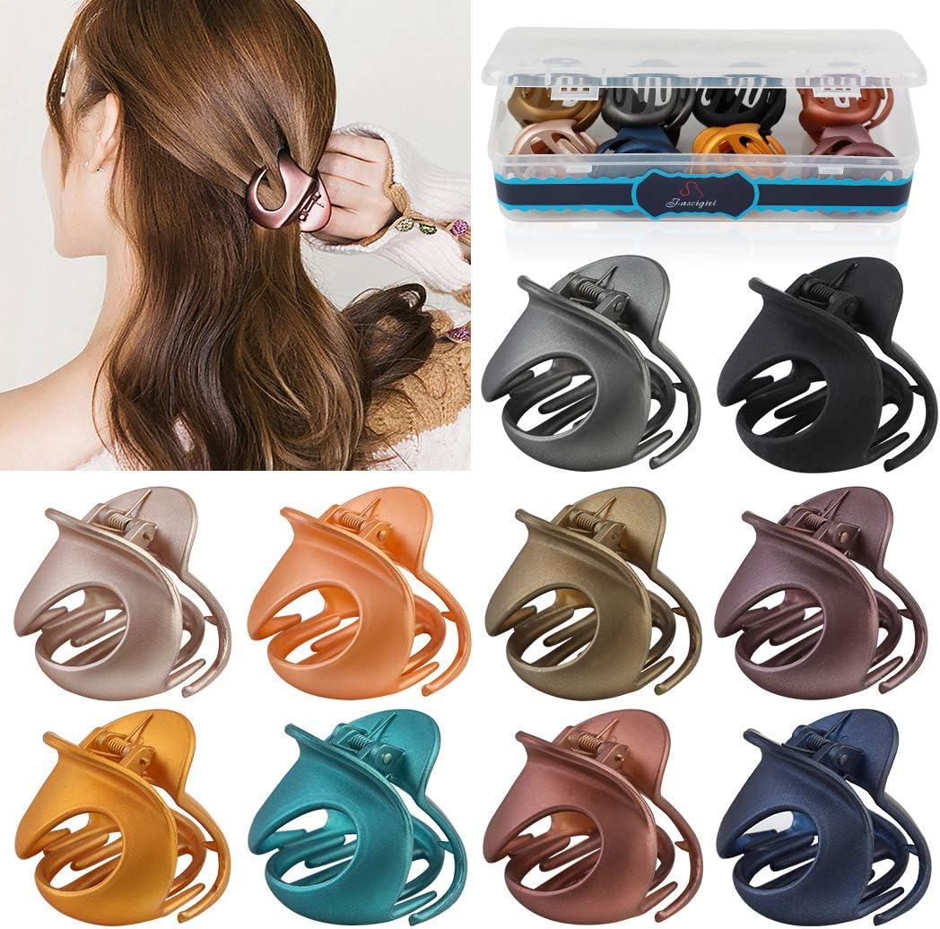 Hair Claw Clips,Fascigirl 10PCS Jaw Clips Vintage Non Slip Simple Irregular Hair Clamps Fashion Claw Clips Hair Accessories For Women Girls