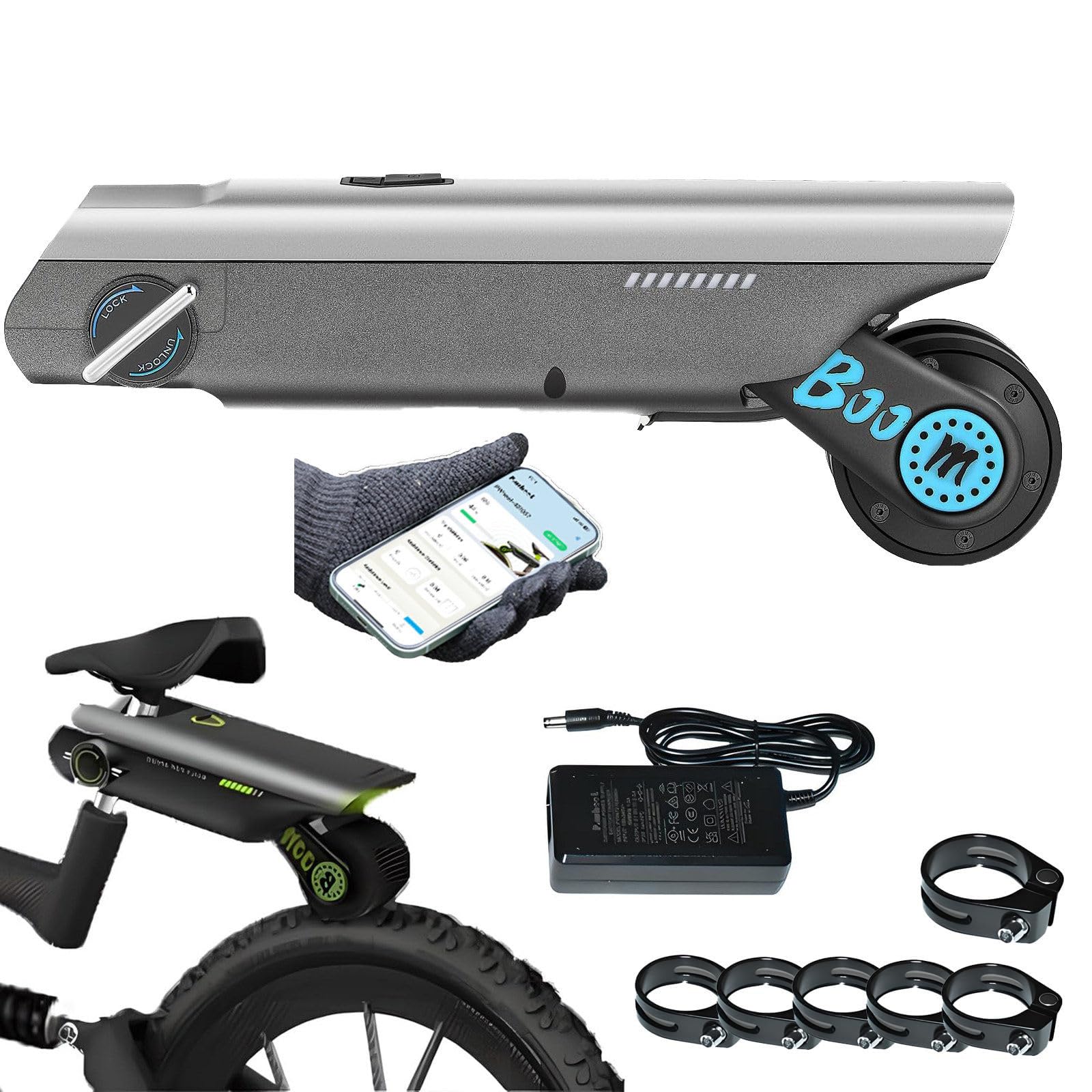 YMLUKzun Bicycle Electric Booster for Mountain Bikes and Road Bike A