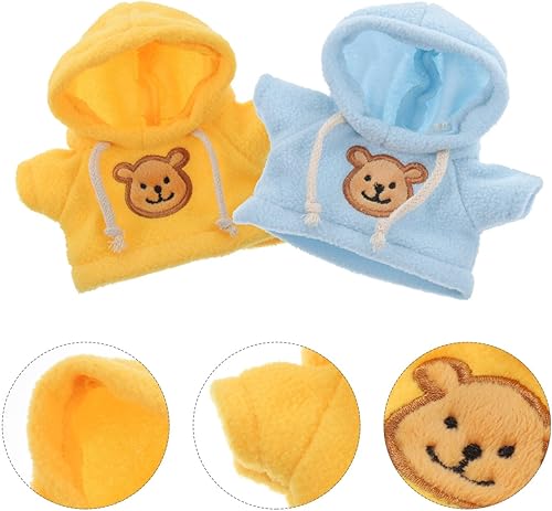 Miniatura 6 de Toyvian 2 piezas de disfraz de oso de peluche pequeño, traje de peluche para niña y niño, suéter con capucha, ropa de lindo animal de peluche para