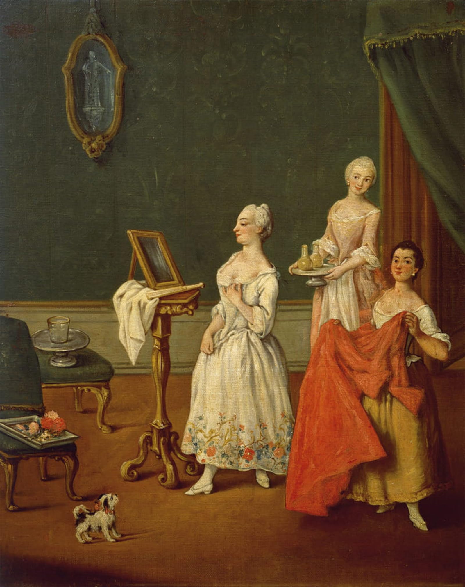 SERENDIPITP Vintage Wall Art Canvas Nordic Poster Canvas Print Picture Lady At Her Toilette by Pietro Longhi Wall Art Poster for Home Decor 60x90cm