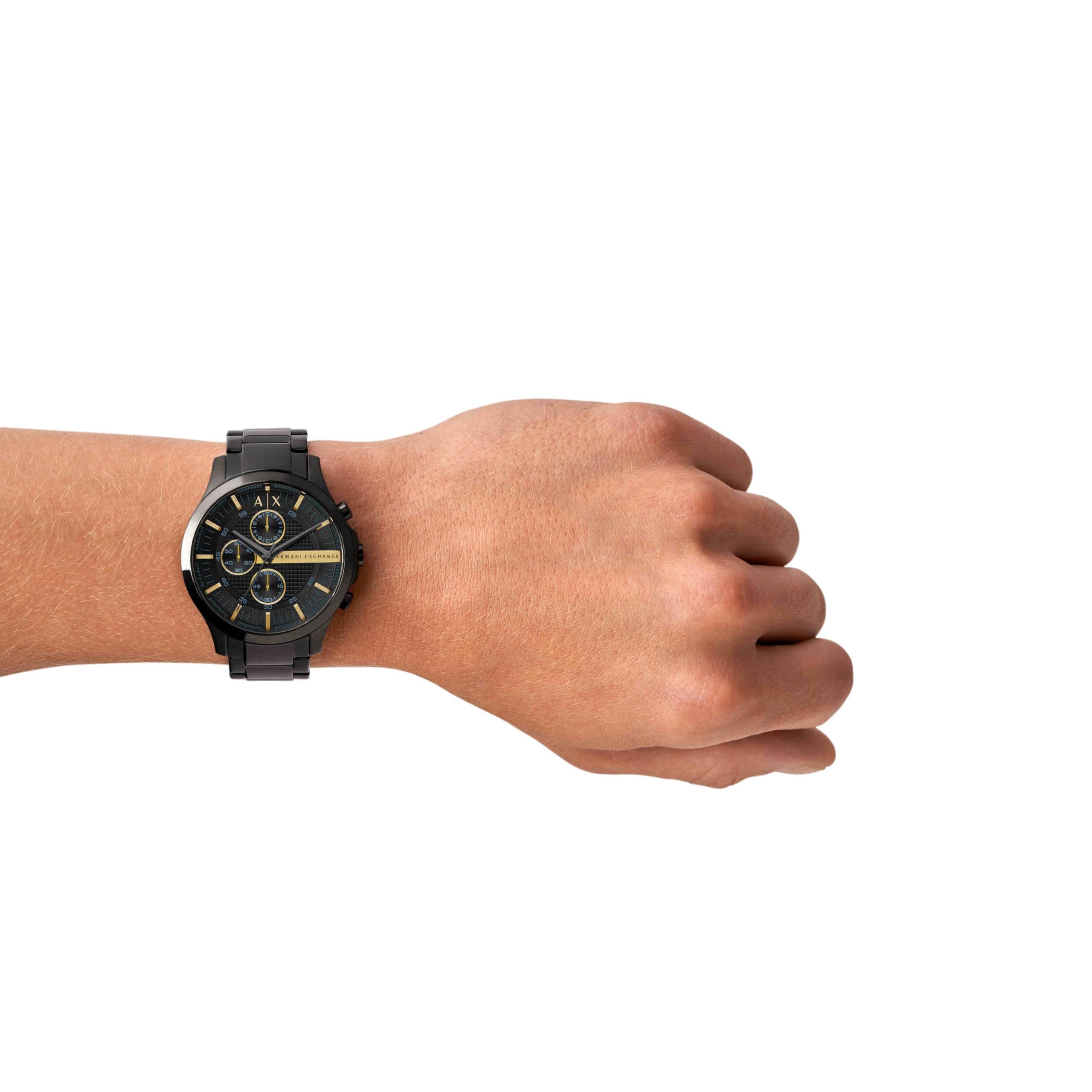 Armani Exchange Watch for Men, Quarz-Chronographenwerk und 46mm Gehäusegröße mit Edelstahlarmband