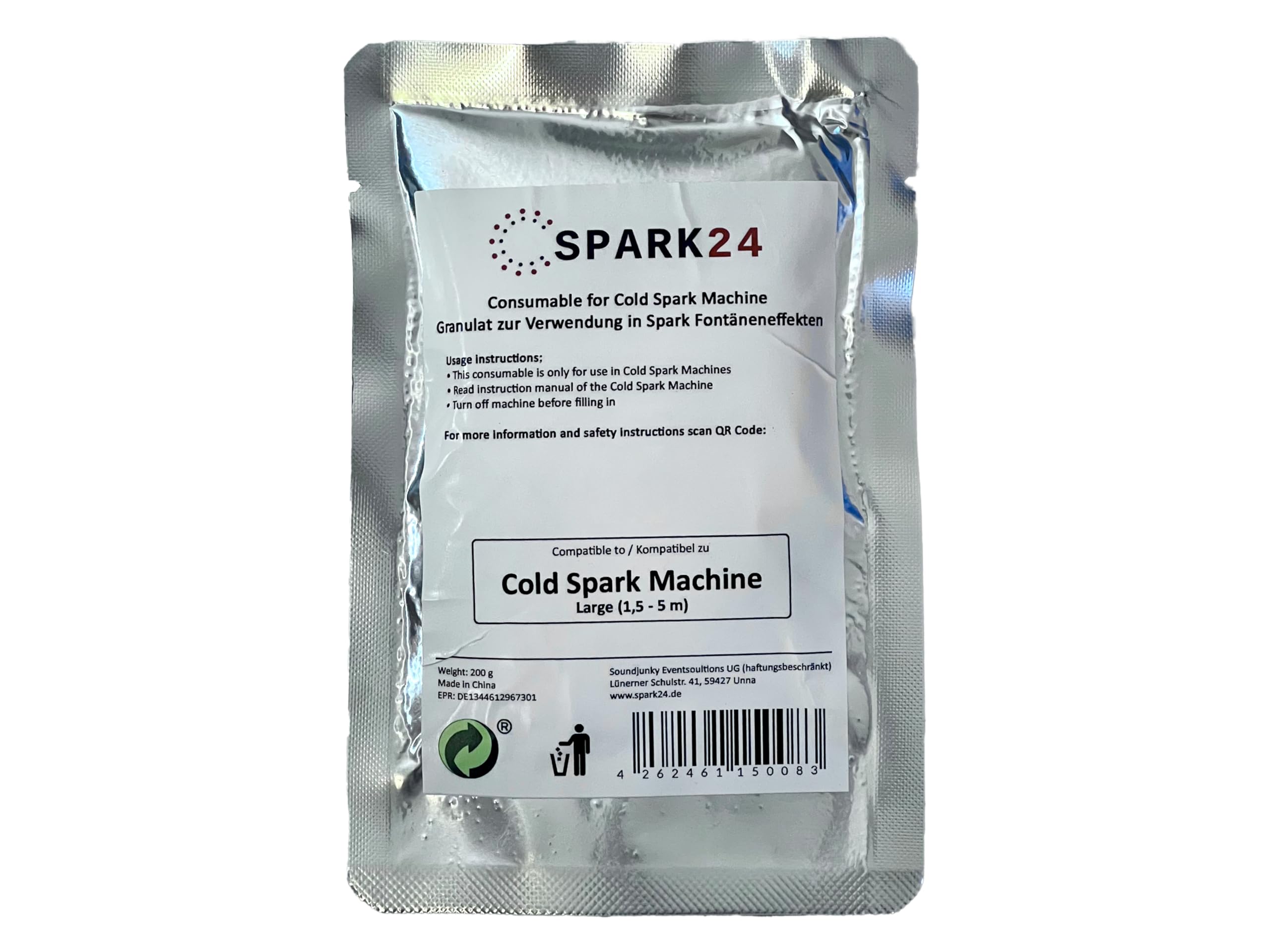 Spark Granulés d'étincelles froides pour machine Cold Spark Scènes Effets