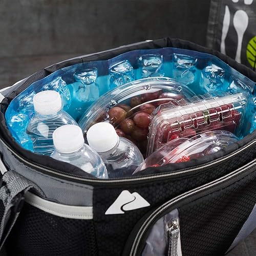 Miniatura 3 de Restaurantware Cater Ice - Hoja de hielo de 19 x 8 pulgadas, 1 bolsa de hielo de gel reutilizable, manta de hielo de plástico azul flexible a prueba