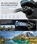 ISPEKTRUM Canada Drone FlyBot ISKF110 4K Dual Camera 2-Axis Gimbal 360 Obstacle Avoidance 30-Min Flight Time RC Quadcopter with Advanced Auto Return, Auto Follow, Gesture Photo (Combo-2)