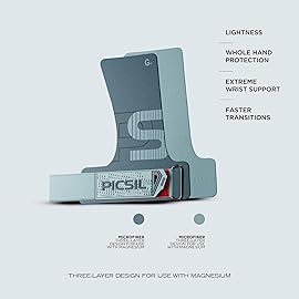 PICSIL Condor Grips, Magnesium Enhanced Grip, Premium Hand Grips Protection for Cross Training, Calisthenics and Fitness (Midnight, G+)