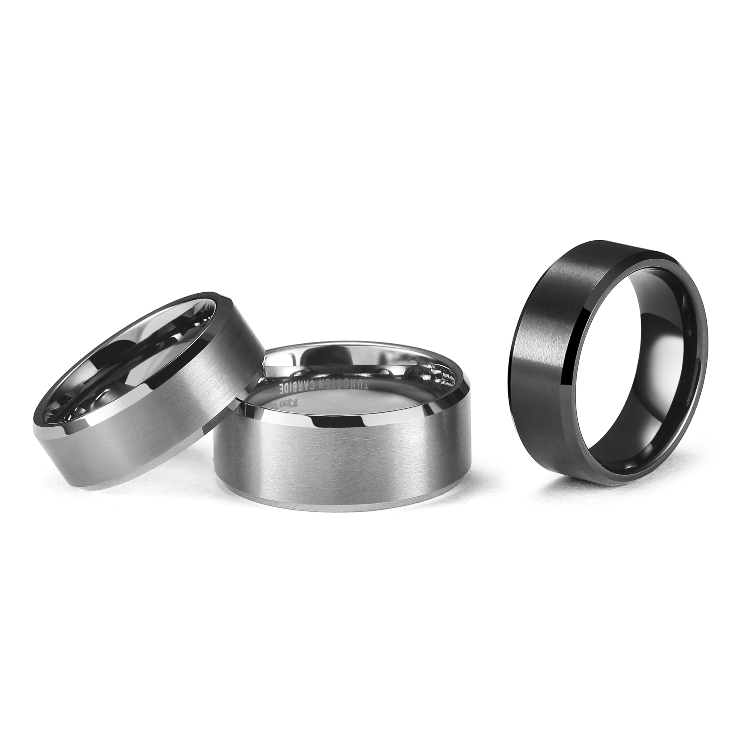 King Will Tungsten Men's Wedding Ring - Available in 6mm to 10mm