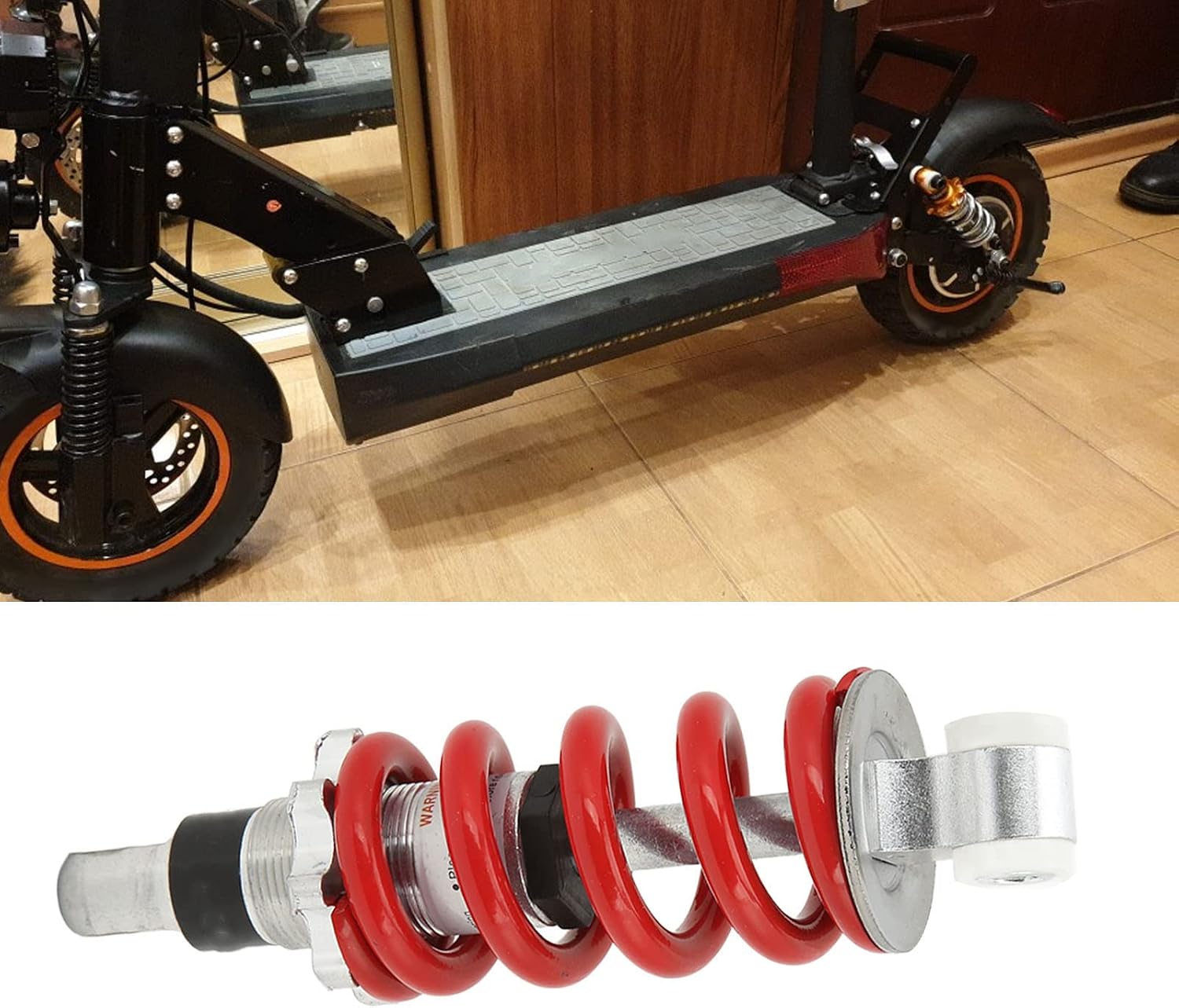 150mm/5.91in Universal Motorcycle/ATV Shock Absorber 750LBS Load Adjustable Spring Design for Electric Vehicle, Scooter, Moped, Mini Motorcycle
