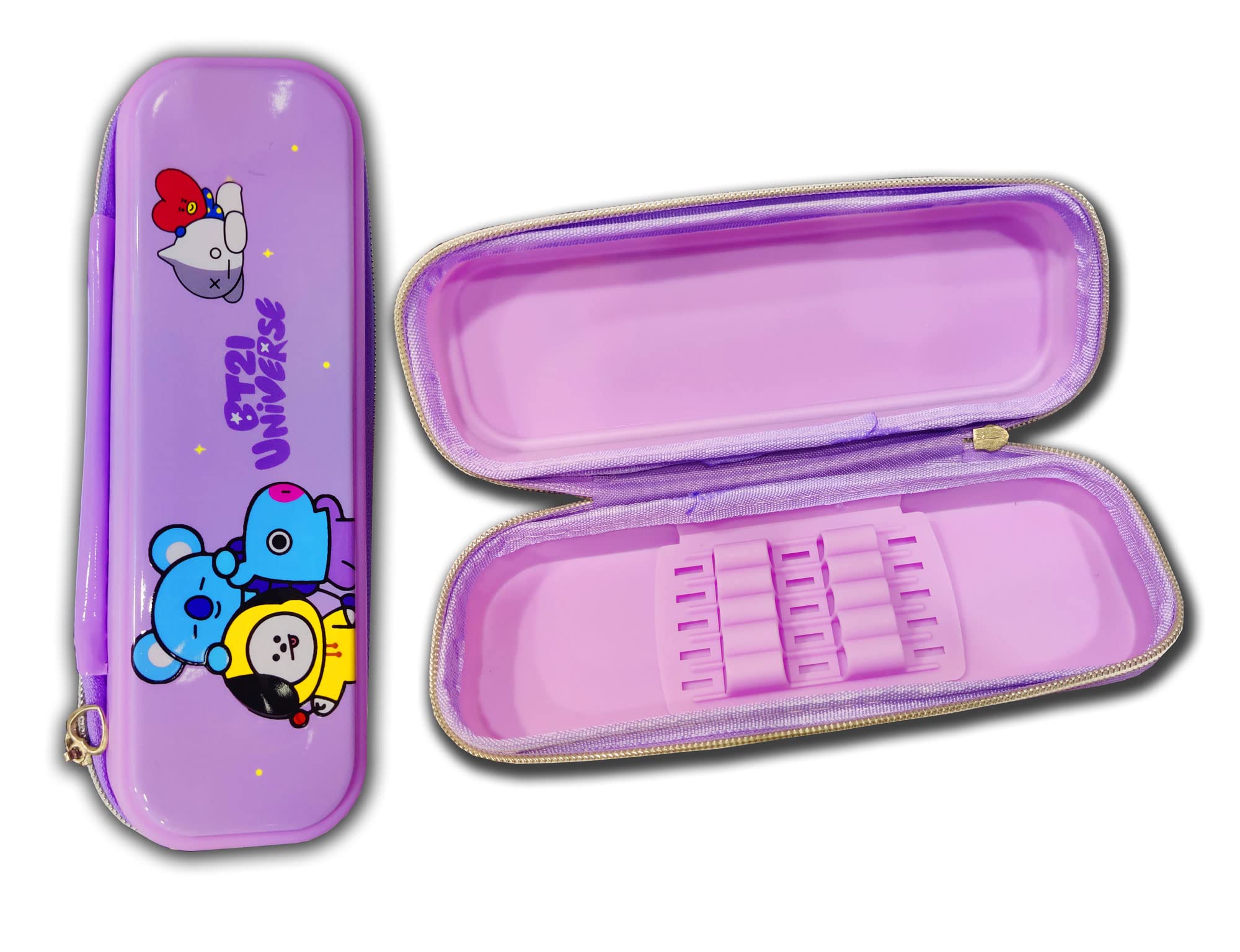 KOBBET® 1 Ps BT-21 Pencil Case BTS Army Pencil Pouch for Kids School Stationery Pouch Zipper Closer Hard Pouch Silicone Material Cute Pencil Pouch BT-21 Silicone Pouch Pencil Holder Best Gift (Purple) (B0BLKGGD8T) Amazon Price History, Amazon Price Tracker