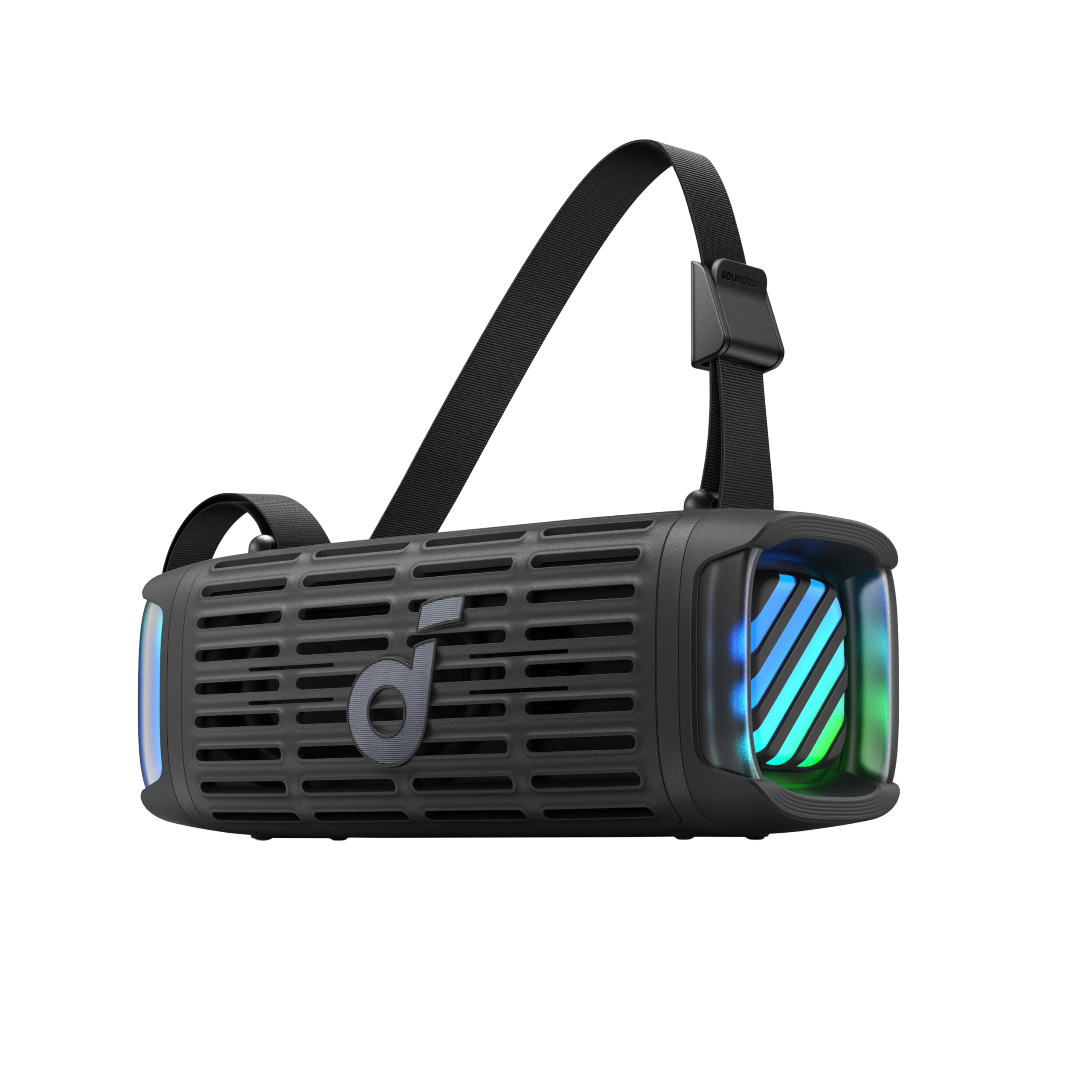 soundcore Boom 3i by Anker – Robuster Outdoor Lautsprecher, Bluetooth Lautsprecher, wasserdicht IP68, 50W BassUp™ 2.0 Sound, Bluetooth 5.3, 16h Spielzeit, Lichtshow + TWS-Stereo, Kayak, Angeln, Campen