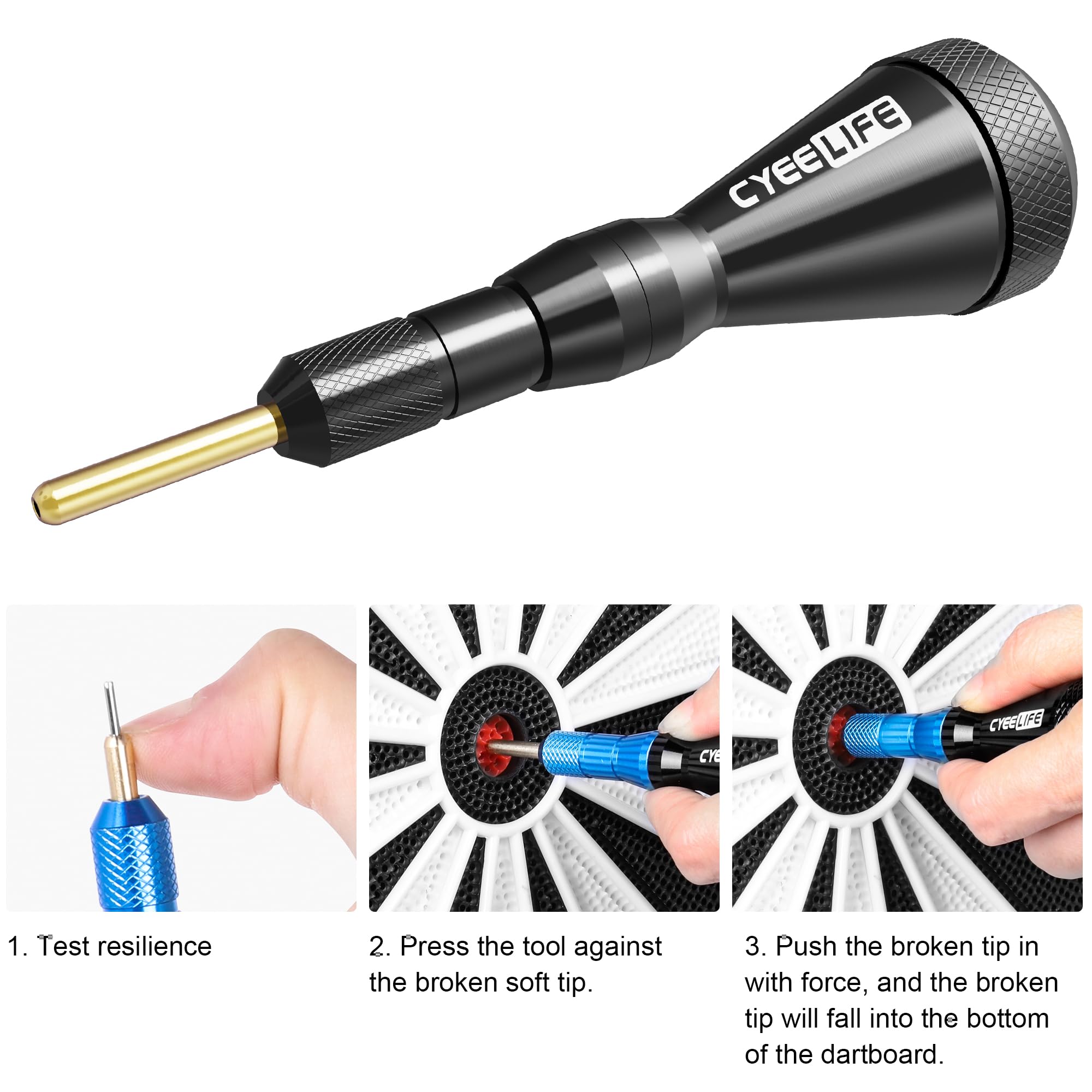 CyeeLife Remover Soft Tip do strzałek, akcesoria do darta